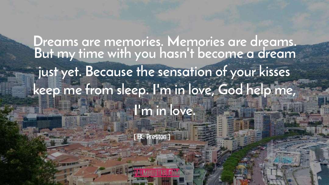 F.K. Preston Quotes: Dreams are memories. <br />Memories