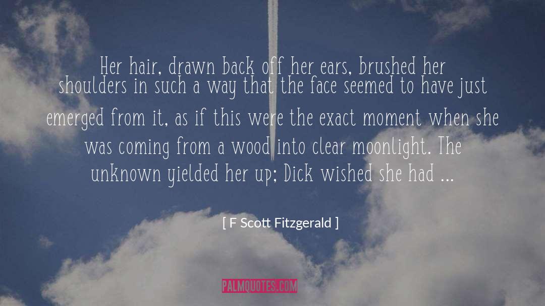 F Scott Fitzgerald Quotes: Her hair, drawn back off