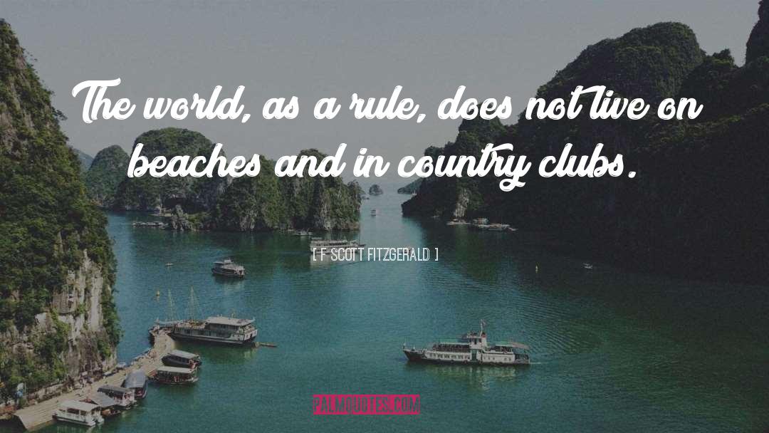 F Scott Fitzgerald Quotes: The world, as a rule,