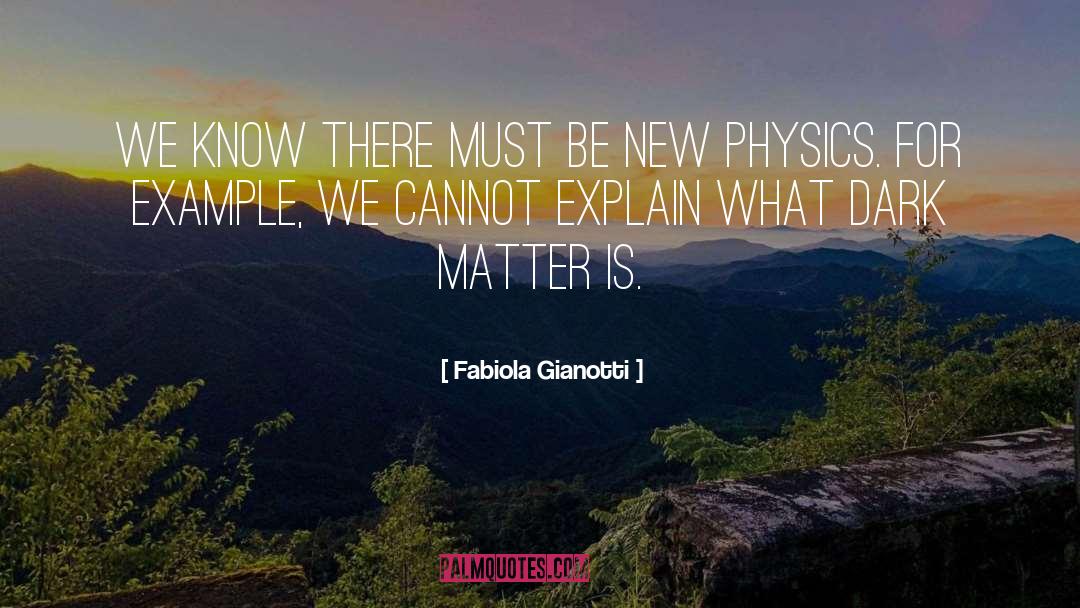 Fabiola Gianotti Quotes: We know there must be