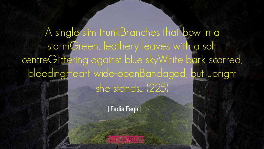 Fadia Faqir Quotes: A single slim trunk<br />Branches