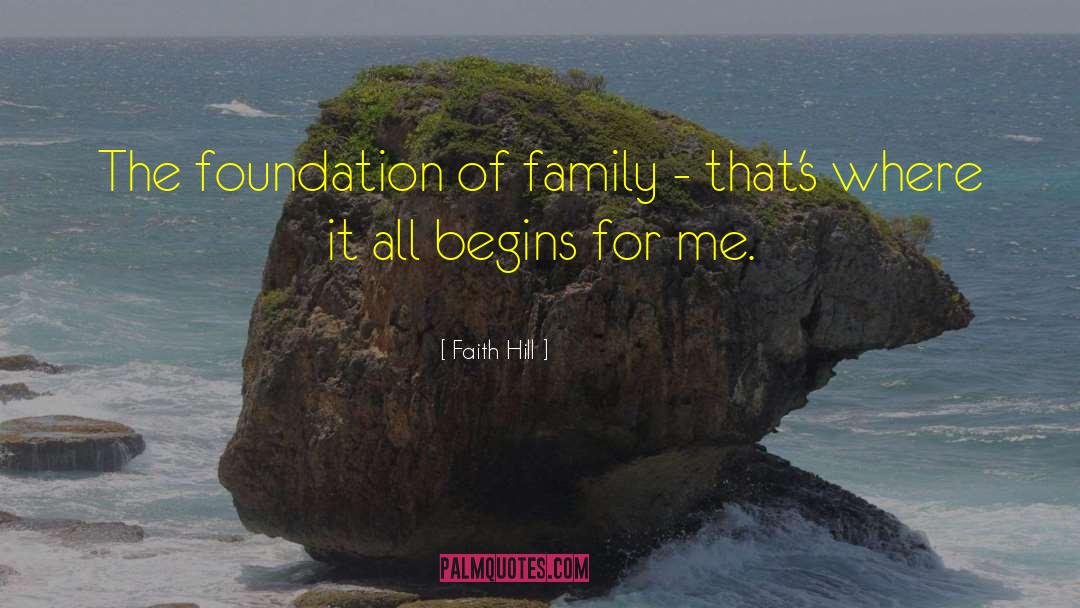 Faith Hill Quotes: The foundation of family -