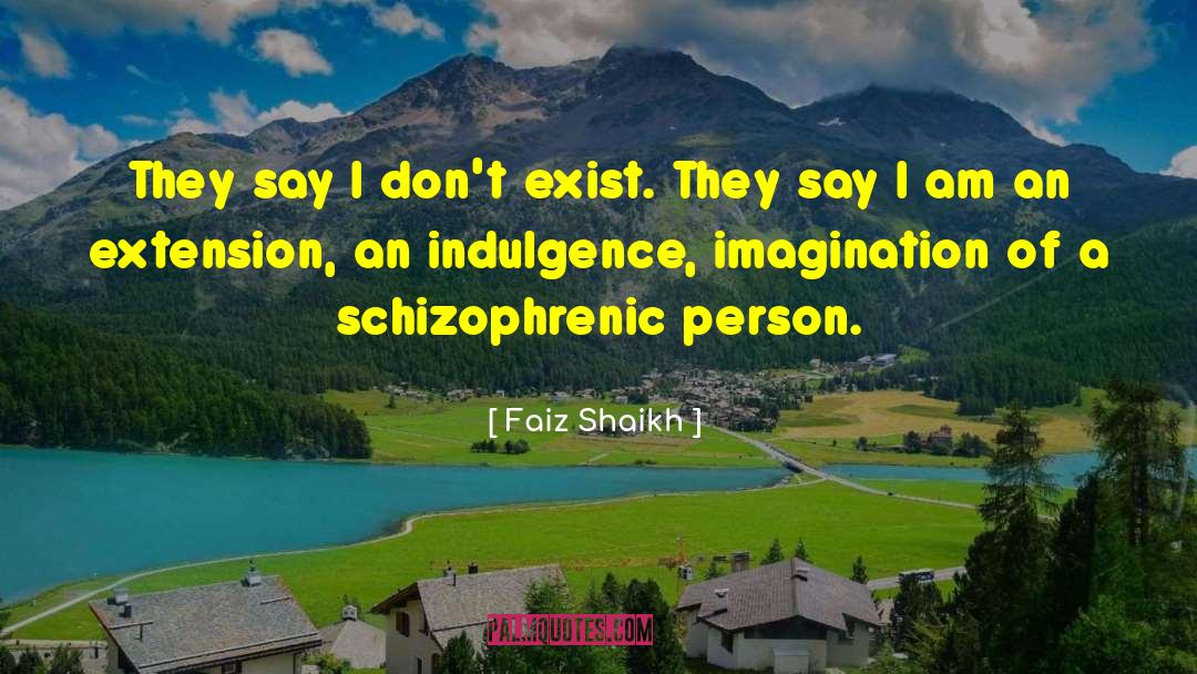 Faiz Shaikh Quotes: They say I don't exist.