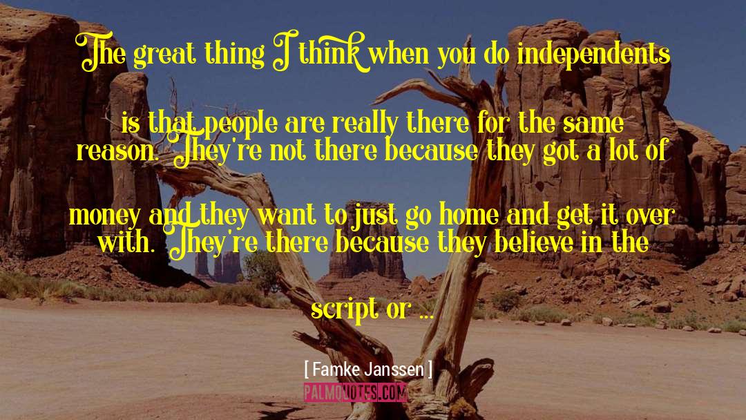 Famke Janssen Quotes: The great thing I think