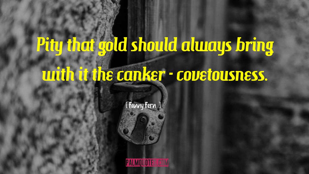 Fanny Fern Quotes: Pity that gold should always