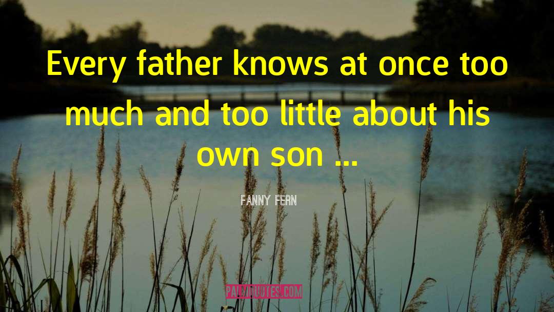 Fanny Fern Quotes: Every father knows at once