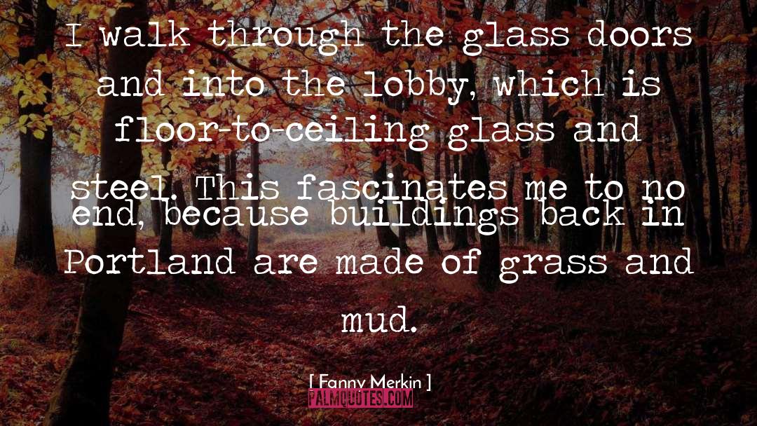 Fanny Merkin Quotes: I walk through the glass