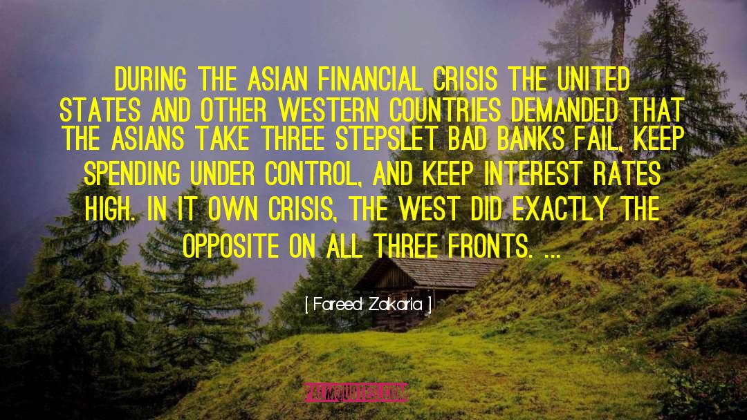 Fareed Zakaria Quotes: During the Asian financial crisis
