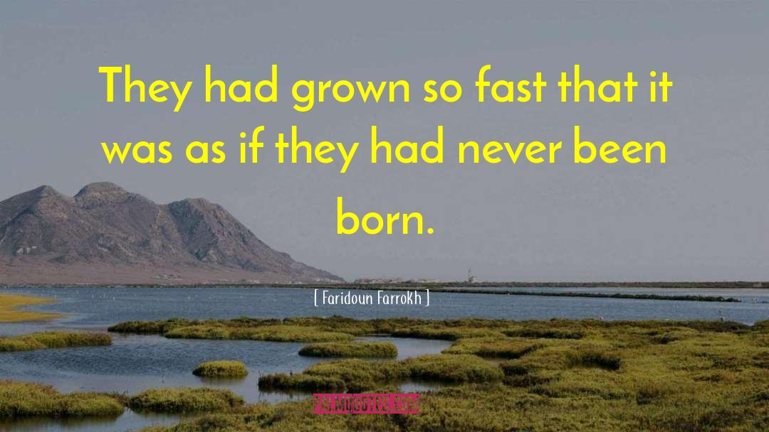 Faridoun Farrokh Quotes: They had grown so fast