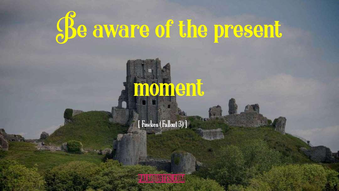 Fawkes (Fallout 3) Quotes: Be aware of the present