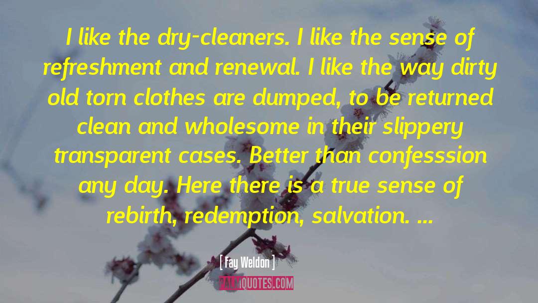 Fay Weldon Quotes: I like the dry-cleaners. I