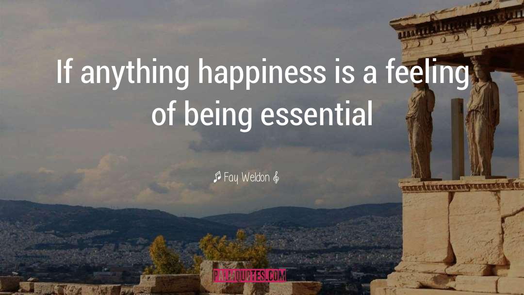 Fay Weldon Quotes: If anything happiness is a