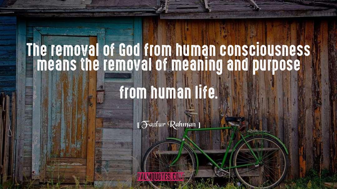 Fazlur Rahman Quotes: The removal of God from