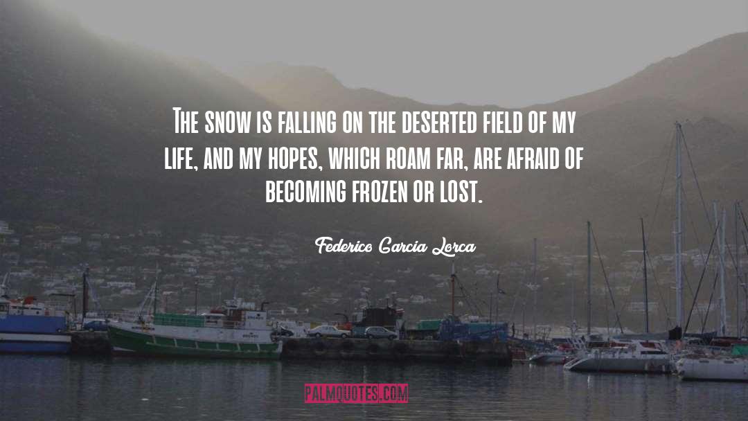 Federico Garcia Lorca Quotes: The snow is falling on