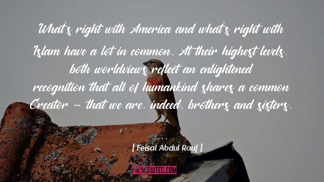 Feisal Abdul Rauf Quotes: What's right with America and
