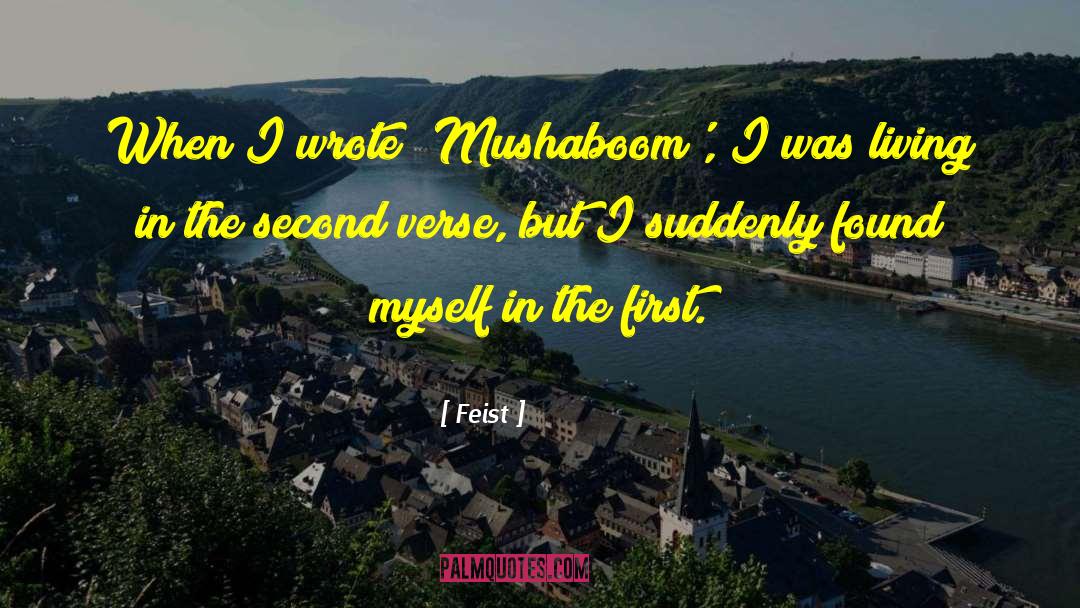 Feist Quotes: When I wrote 'Mushaboom', I
