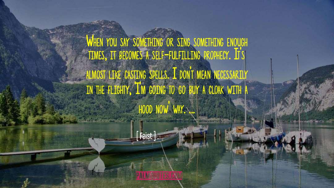 Feist Quotes: When you say something or