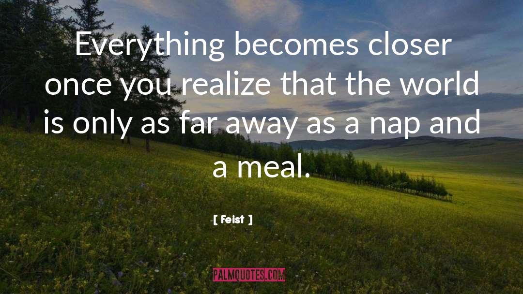 Feist Quotes: Everything becomes closer once you