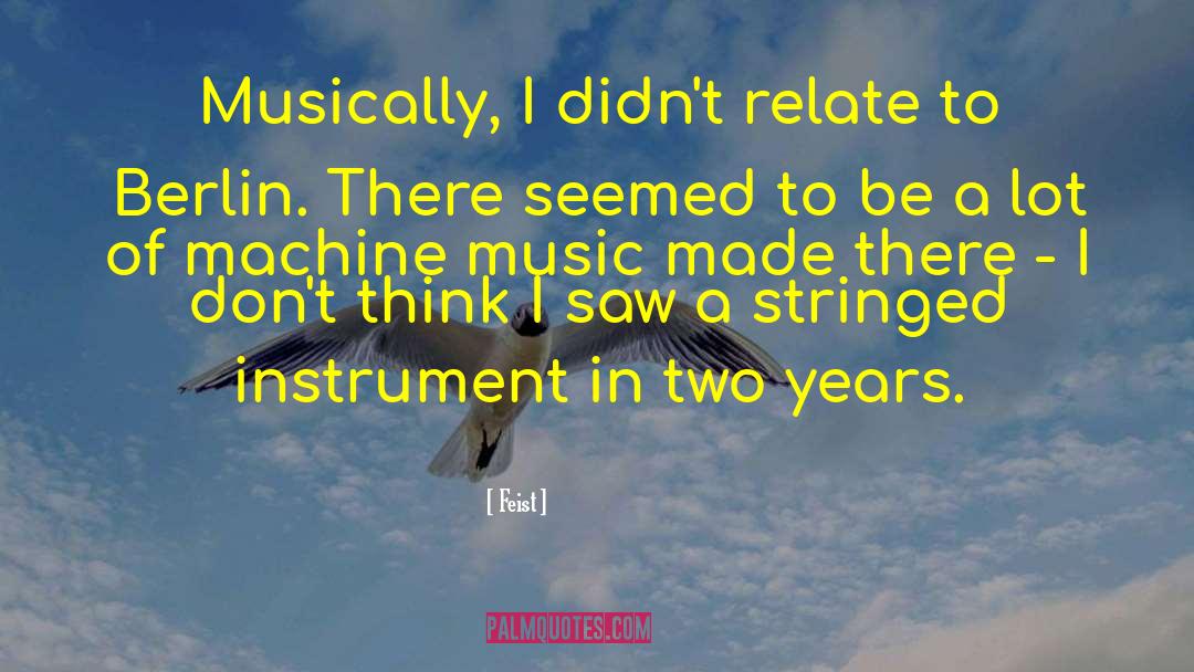 Feist Quotes: Musically, I didn't relate to