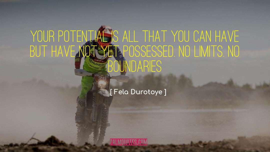 Fela Durotoye Quotes: Your Potential is all that