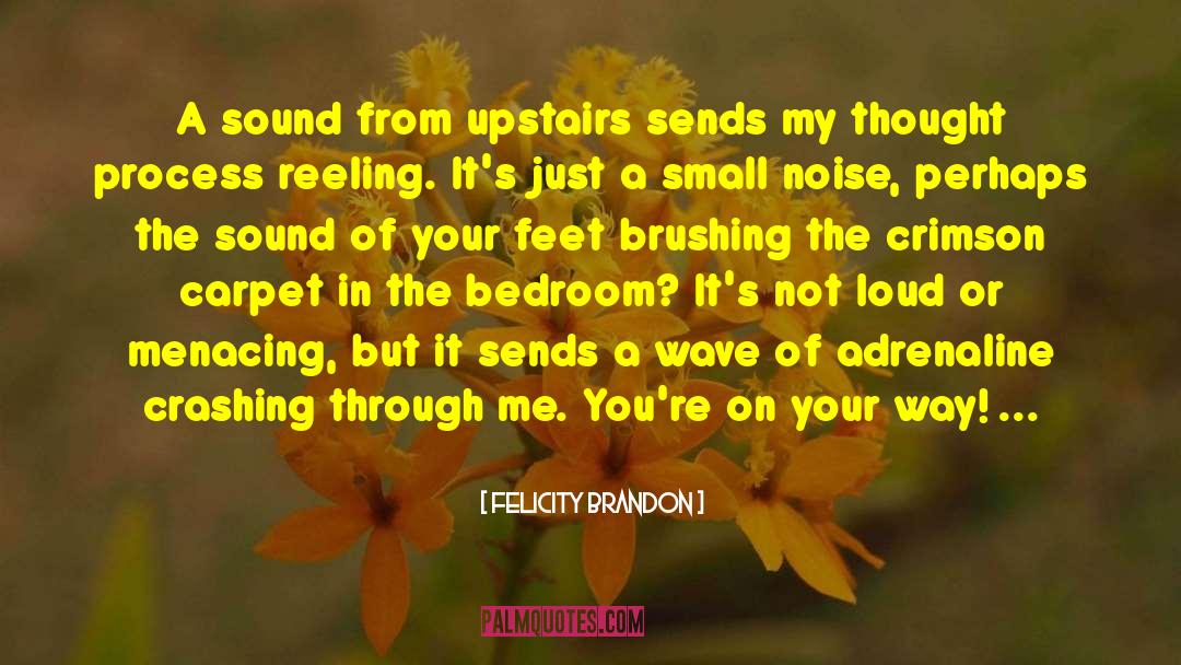 Felicity Brandon Quotes: A sound from upstairs sends