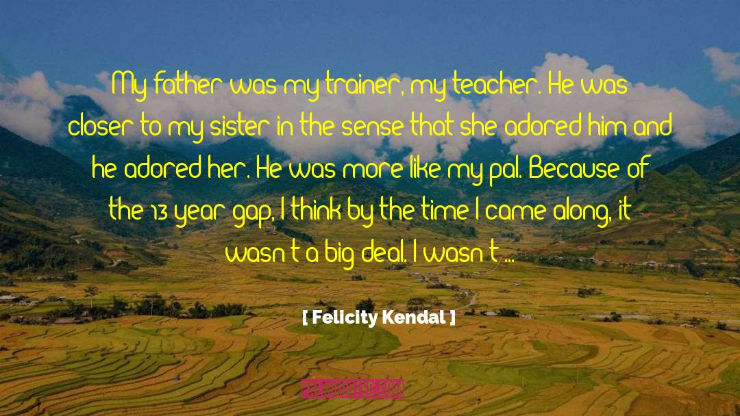 Felicity Kendal Quotes: My father was my trainer,