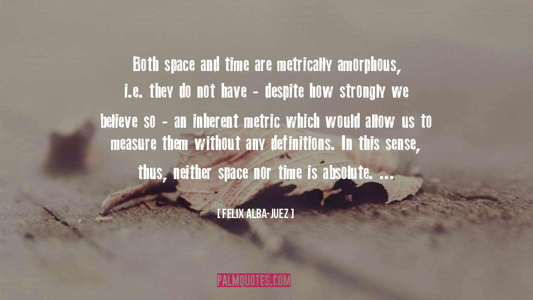 Felix Alba-Juez Quotes: Both space and time are