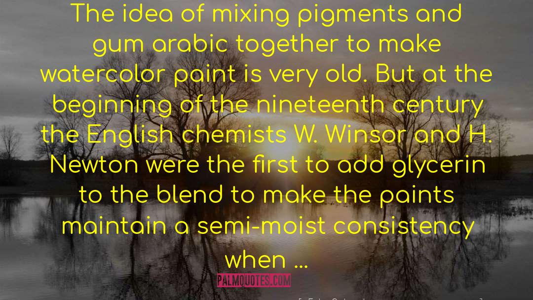 Felix Scheinberger Quotes: The idea of mixing pigments