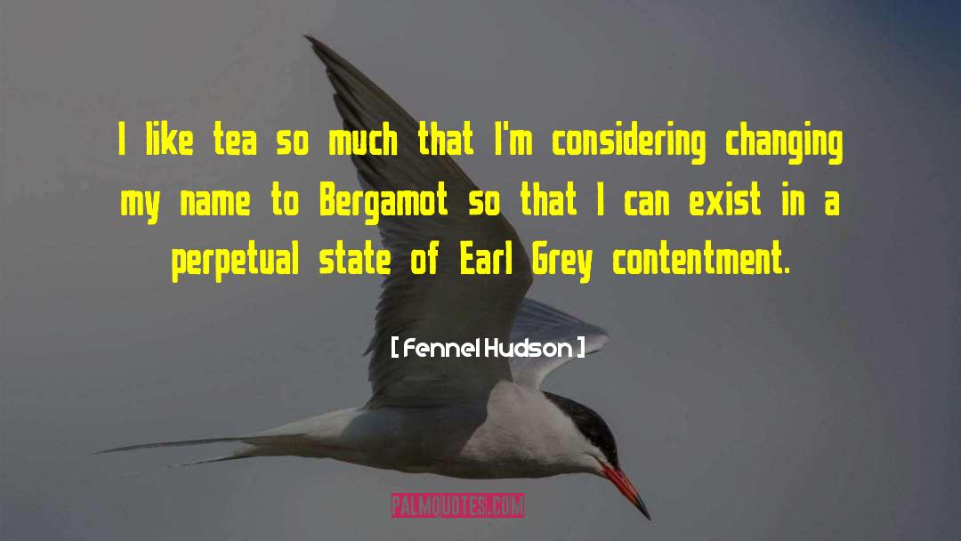 Fennel Hudson Quotes: I like tea so much