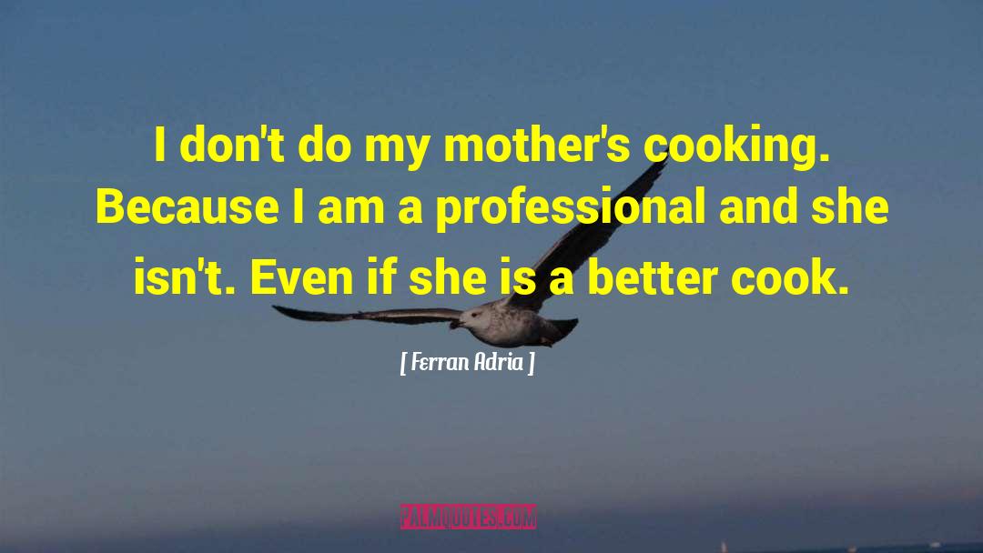 Ferran Adria Quotes: I don't do my mother's