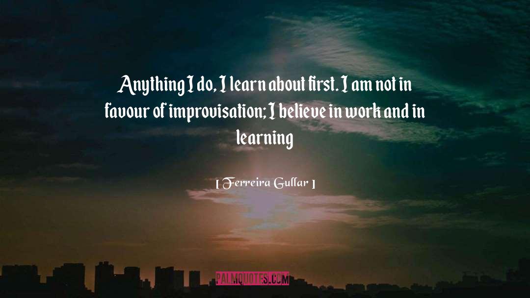 Ferreira Gullar Quotes: Anything I do, I learn