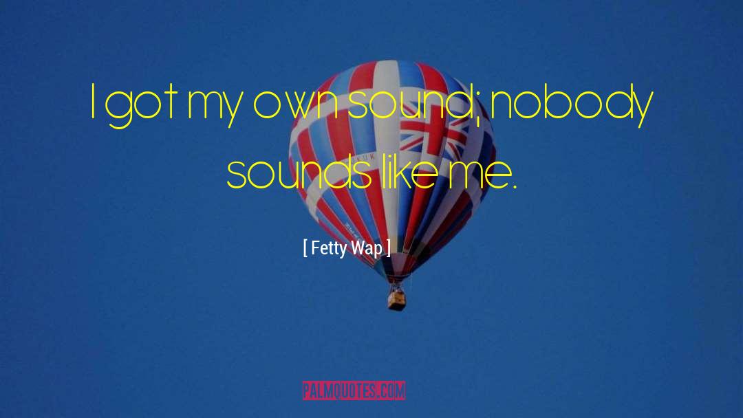 Fetty Wap Quotes: I got my own sound;