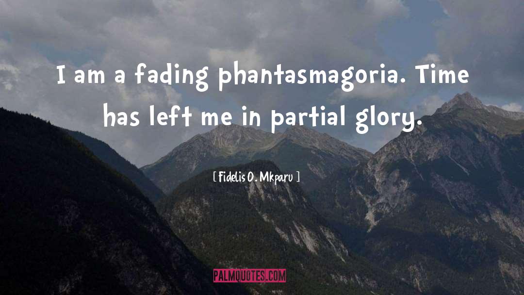 Fidelis O. Mkparu Quotes: I am a fading phantasmagoria.