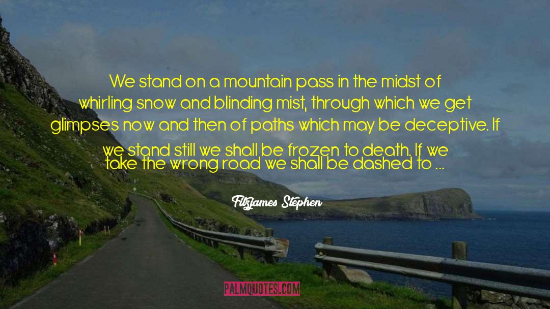 Fitzjames Stephen Quotes: We stand on a mountain