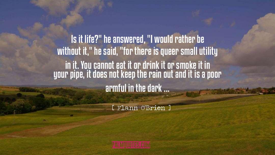 Flann O'Brien Quotes: Is it life?
