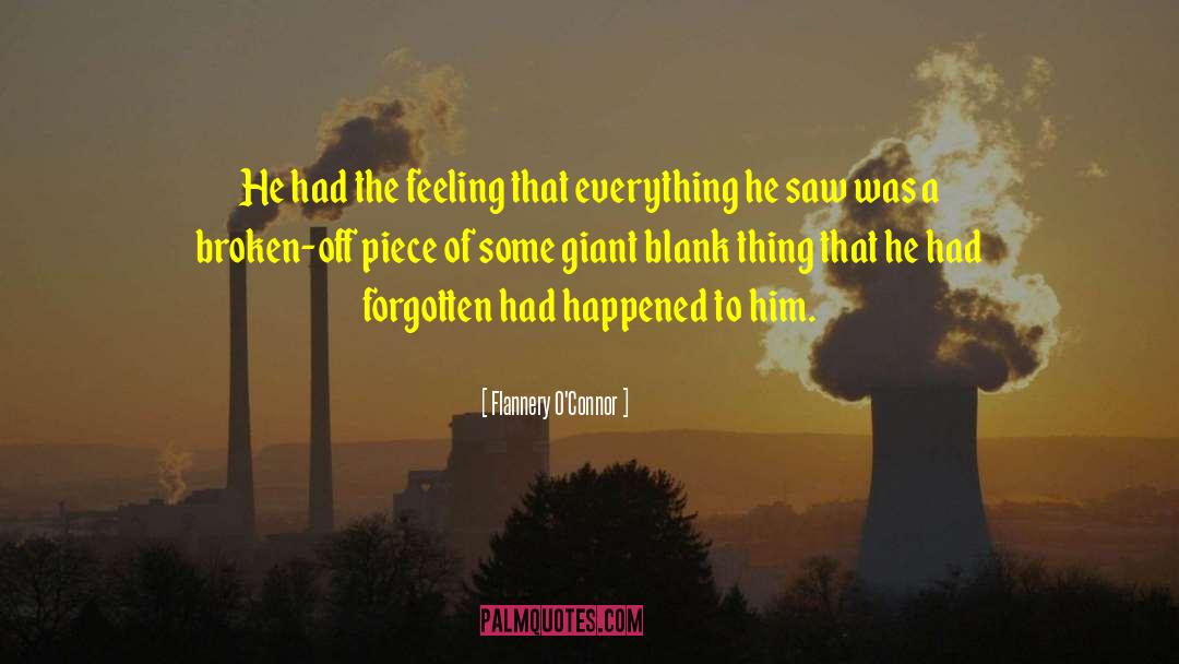 Flannery O'Connor Quotes: He had the feeling that