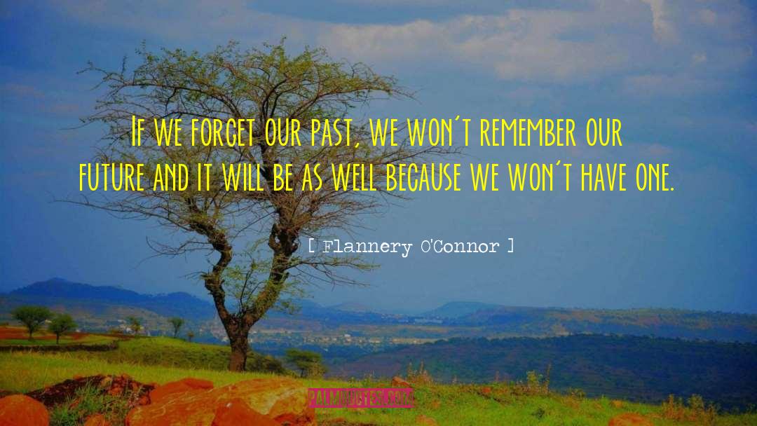 Flannery O'Connor Quotes: If we forget our past,