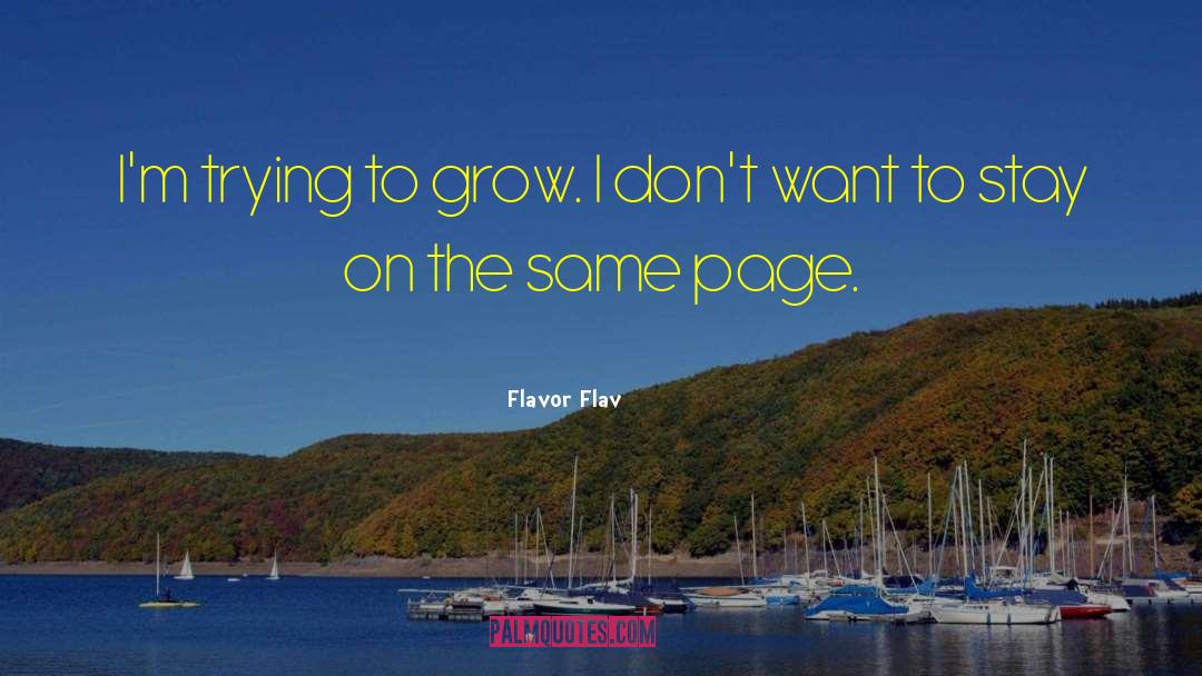 Flavor Flav Quotes: I'm trying to grow. I