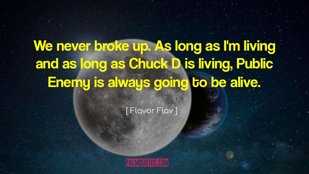 Flavor Flav Quotes: We never broke up. As