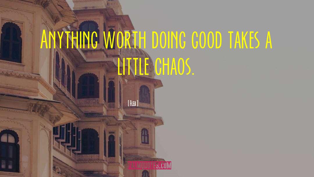 Flea Quotes: Anything worth doing good takes