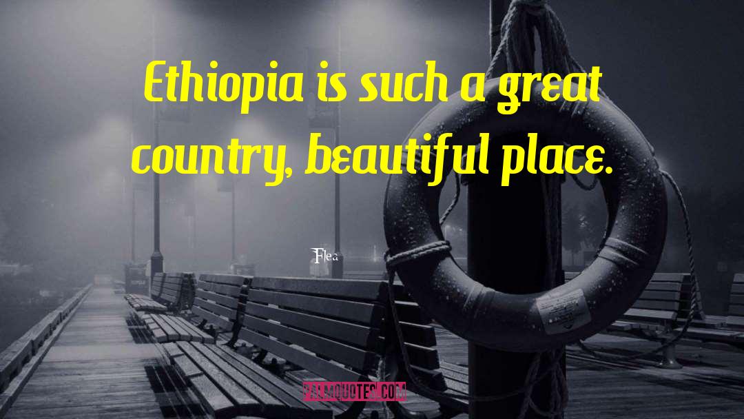 Flea Quotes: Ethiopia is such a great