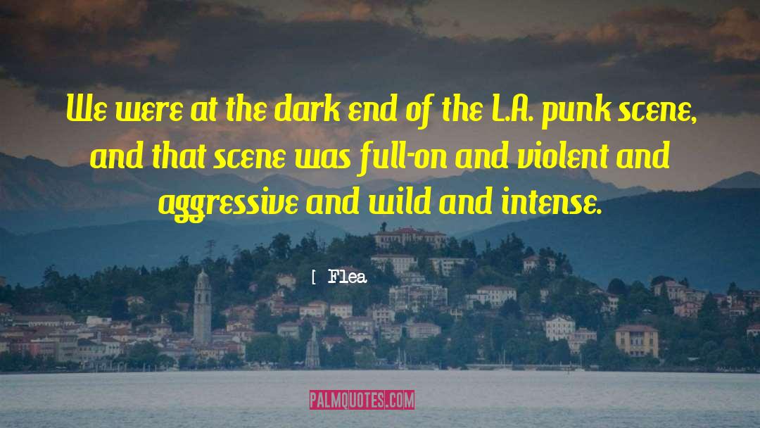 Flea Quotes: We were at the dark