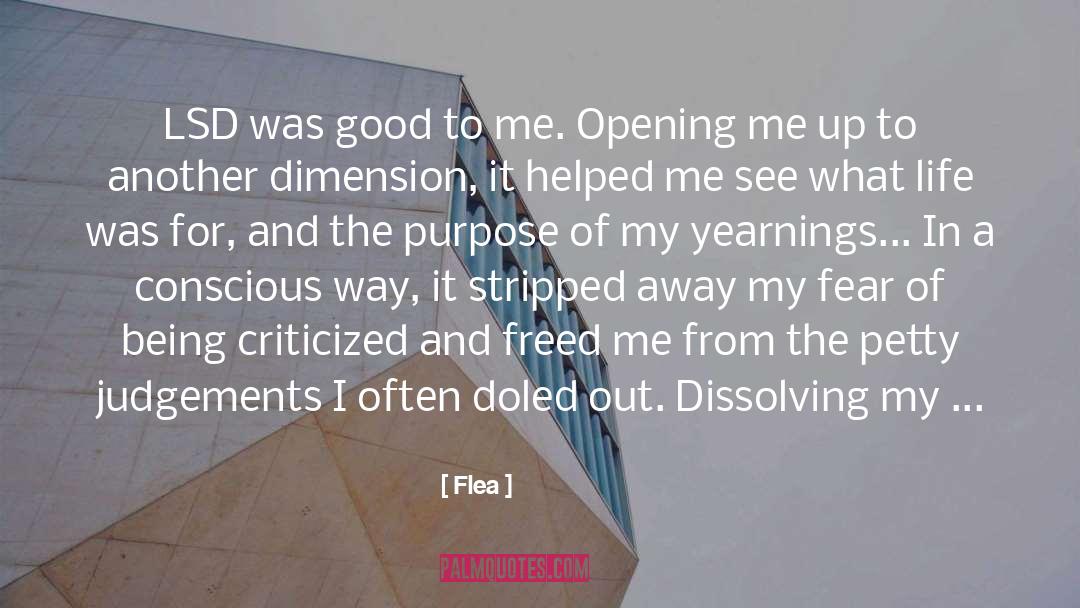 Flea Quotes: LSD was good to me.