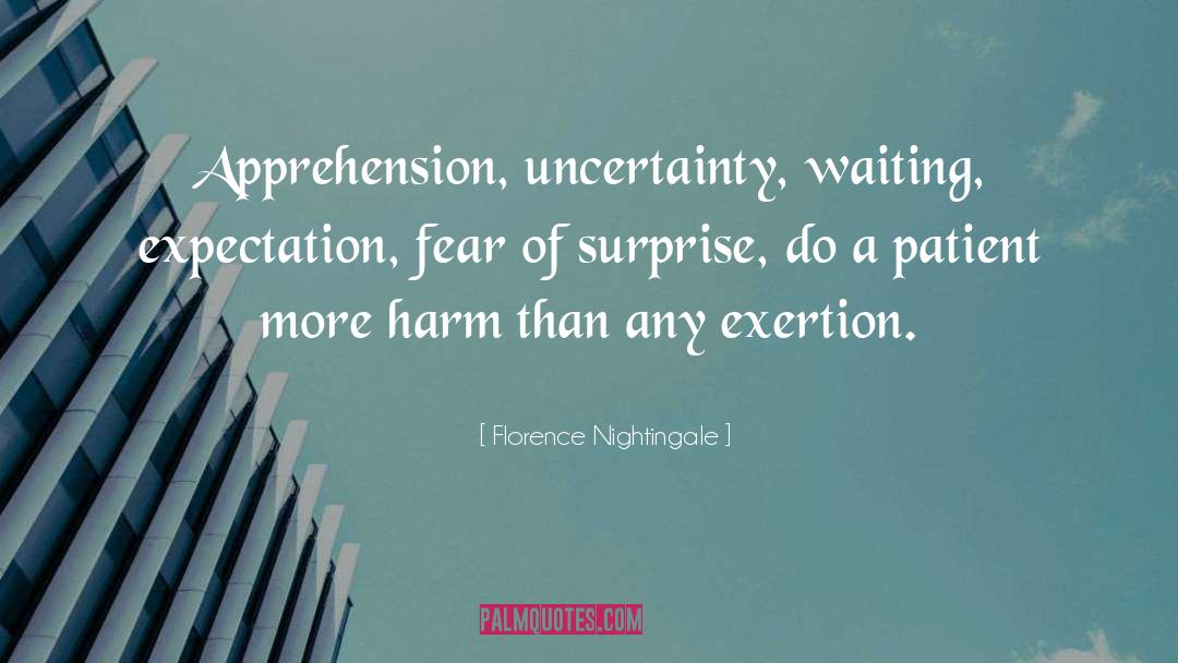 Florence Nightingale Quotes: Apprehension, uncertainty, waiting, expectation, fear