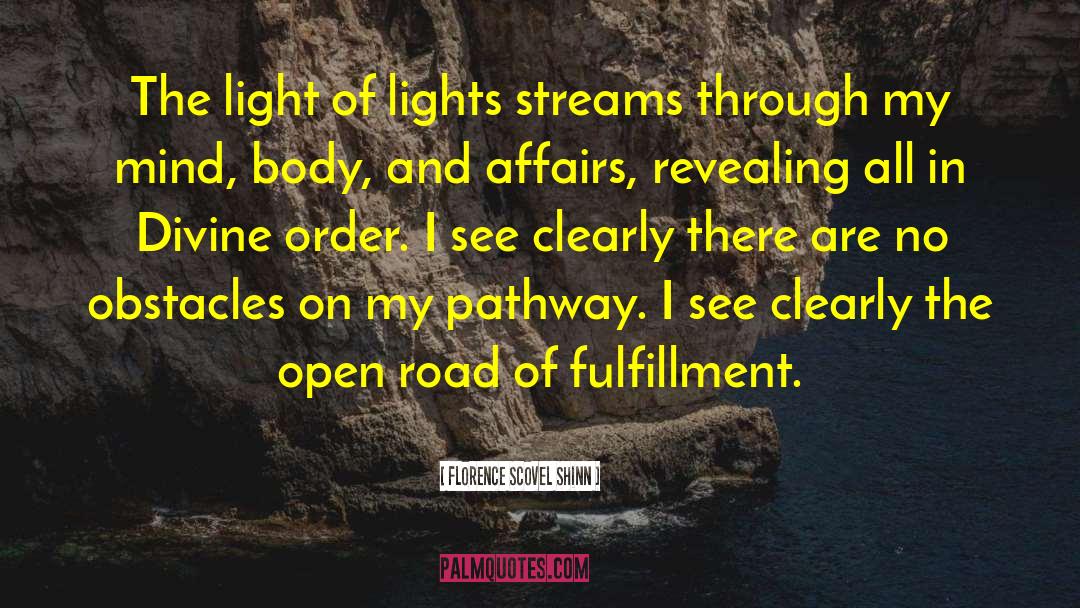 Florence Scovel Shinn Quotes: The light of lights streams