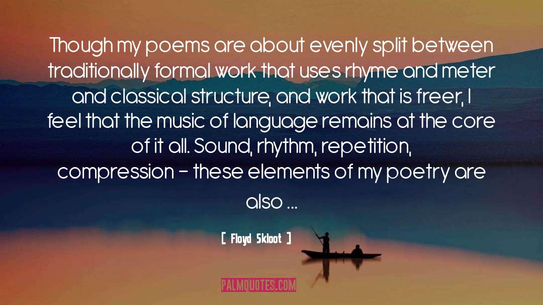 Floyd Skloot Quotes: Though my poems are about