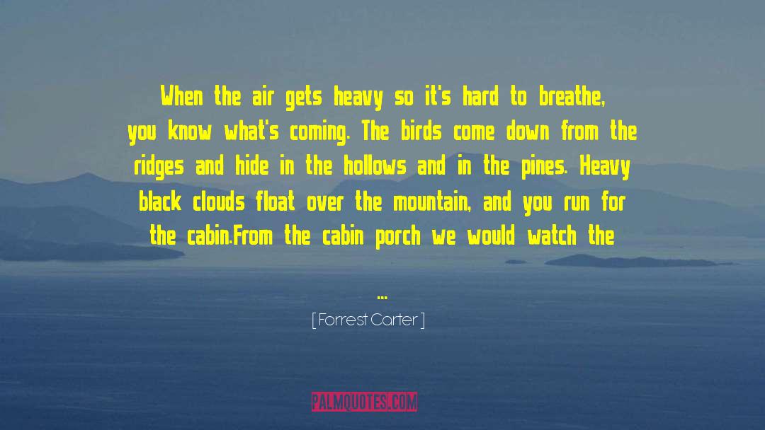 Forrest Carter Quotes: When the air gets heavy