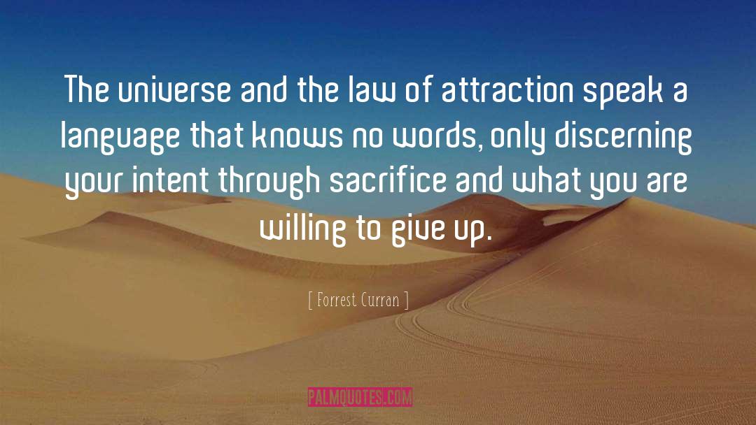 Forrest Curran Quotes: The universe and the law