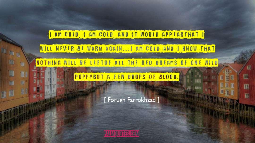 Forugh Farrokhzad Quotes: I am cold, <br />I