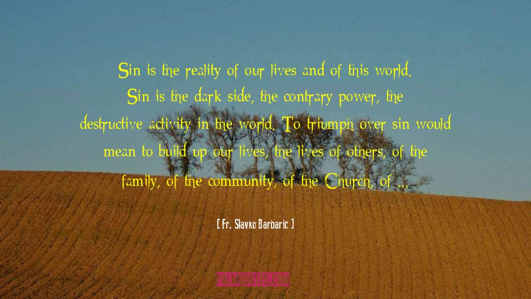 Fr. Slavko Barbaric Quotes: Sin is the reality of